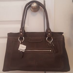 Penelope Pebble Leather Large Satchel Tote